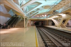 Viennaslide-05451970 Spanien, Valencia, U-Bahn-Station Alameda von Santiago Calatrava, 1995, Bahnsteigebene // Spain, Valencia, Metro Station Alameda by Santiago Calatrava, 1995, Platform Level