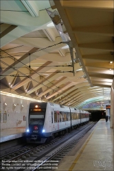 Viennaslide-05451984 Spanien, Valencia, U-Bahn-Station Alameda von Santiago Calatrava, 1995, Bahnsteigebene // Spain, Valencia, Metro Station Alameda by Santiago Calatrava, 1995, Platform Level