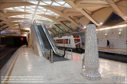 Viennaslide-05451986 Spanien, Valencia, U-Bahn-Station Alameda von Santiago Calatrava, 1995, Bahnsteigebene // Spain, Valencia, Metro Station Alameda by Santiago Calatrava, 1995, Platform Level