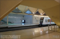 Viennaslide-05451989 Spanien, Valencia, U-Bahn-Station Alameda von Santiago Calatrava, 1995, Bahnsteigebene // Spain, Valencia, Metro Station Alameda by Santiago Calatrava, 1995, Platform Level