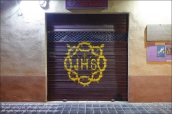 Viennaslide-05454007 Valencia, Stadtteil Grau (Grao), religiöse Inschrift an einem Laden // Valencia, Grau (Grao) District, Religious Symbol on a Shop