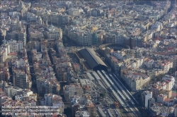 Viennaslide-05459000 Spanien, Valencia, Estacio del Nord, Nordbahnhof, Luftbild // Spain, Valencia, Estacio del Nord, Northern Train Station, Aerial View