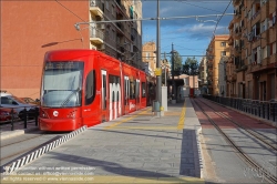 Viennaslide-05459414 Spanien, Valencia, Straßenbahnlinie 10, Bombardier Flexity Outlook, Station Natzaret // Spain, Valencia, Tram Line 10, Bombardier Flexity Outlook, Natzaret Station