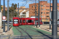 Viennaslide-05459415 Spanien, Valencia, Straßenbahnlinie 10, Bombardier Flexity Outlook, Station Natzaret // Spain, Valencia, Tram Line 10, Bombardier Flexity Outlook, Natzaret Station