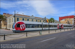 Viennaslide-05459421 Spanien, Valencia, Straßenbahn, Linie 4, Station Platja Malva-rosa // Spain, Valencia, Streetcar, Tramway, Line 4, Platja Malva-rosa Station
