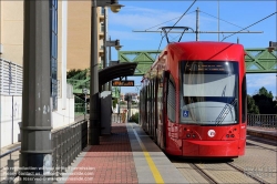 Viennaslide-05459452 Spanien, Valencia, Straßenbahn, Linie 4, Haltestelle Lloma Llarga Terramelar // Spain, Valencia, Streetcar, Tramway, Line 4, Lloma Llarga Terramelar Station