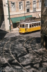 Viennaslide-05619110 Lissabon, Strassenbahn, Rua das Escolas Gerais - Lisboa, Tramway, Rua das Escolas Gerais