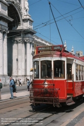 Viennaslide-05619120 Lissabon, Strassenbahn, Praca do Comercio  - Lisboa, Tramway, Praca do Comercio