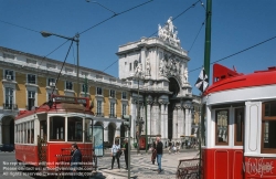 Viennaslide-05619135 Lissabon, Strassenbahn, Praca do Comercio  - Lisboa, Tramway, Praca do Comercio