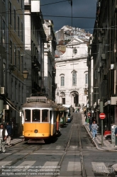 Viennaslide-05619137 Lissabon, Strassenbahn, Rua da Coneicao - Lisboa, Tramway, Rua da Coneicao