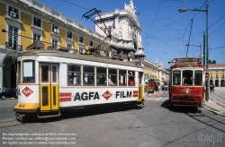 Viennaslide-05619142 Lissabon, Strassenbahn, Praca do Comercio  - Lisboa, Tramway, Praca do Comercio