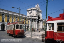 Viennaslide-05619143 Lissabon, Strassenbahn, Praca do Comercio  - Lisboa, Tramway, Praca do Comercio