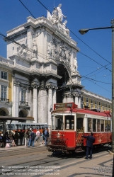 Viennaslide-05619144 Lissabon, Strassenbahn, Praca do Comercio  - Lisboa, Tramway, Praca do Comercio