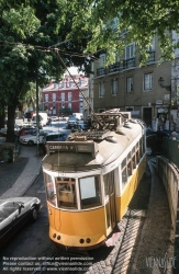 Viennaslide-05619149 Lissabon, Strassenbahn Travessa de Sao Tome - Lisboa, Tramway, Travessa de Sao Tome