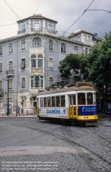 Viennaslide-05619179 Lissabon, Strassenbahn, Rua Saraiva de Carvalho - Lisboa, Tramway, Rua Saraiva de Carvalho