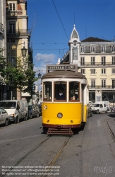 Viennaslide-05619183 Lissabon, Strassenbahn, Largo Chiado - Lisboa, Tramway, Largo Chiado