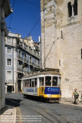 Viennaslide-05619211 Lissabon, Strassenbahn, Largo da Se - Lisboa, Tramway, Largo da Se