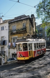 Viennaslide-05619221 Lissabon, Strassenbahn Travessa de Sao Tome - Lisboa, Tramway, Travessa de Sao Tome