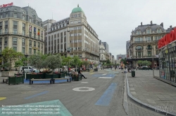 Viennaslide-05812104 Brüssel, Boulevard Anspach, Vorbereitung zum Umbau zur Fußgeherzone 2017 - Brussels, Boulevard Anspach, Preparation for Conversion to a Pedestrian Area, 2017