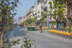 Viennaslide-05812117 Brüssel, Boulevard Anspach, Umbau zur Fußgeherzone - Brussels, Boulevard Anspach, Conversion to a Pedestrian Area