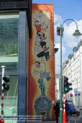 Viennaslide-05812321 Brüssel, Bruxelles, Rue de Laeken, Wandbild - Brussels, Rue de Laeken, Wall Painting