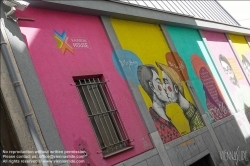 Viennaslide-05812342 Brüssel, Rainbow House, Wandbild, Lollepot Straat // Brussels, Rainbow House, Wall Painting, Lollepot Straat