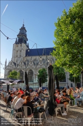 Viennaslide-05812401 Brüssel, Place de la Chapelle, Gastgarten // Brussels, Place de la Chapelle, Beer Garden