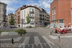 Viennaslide-05812411 Brüssel, Saint-Gilles, Straßenkreuzung // Brussels, Saint-Gilles, Road Crossing