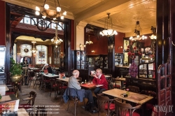 Viennaslide-05813801 Brüssel, Bruxelles, Cafe-Restaurant Falstaff, Front- und Jugendstildekoration vom Schreiner und Innenarchitekten E. Houbion. - Brussels, Falstaff Cafe