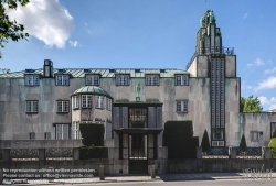 Viennaslide-05816114f Das Palais Stoclet ist eine von 1905 bis 1911 im Stil der Wiener Secession erbaute Villa in Woluwe-Saint-Pierre in der Region Brüssel-Hauptstadt. Architekt war Josef Hoffmann; von Gustav Klimt stammt der Stoclet-Fries.