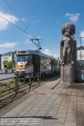 Viennaslide-05819101 Brüssel, Boulevard Leopold II, Bruxelles, Straßenbahn - Brussels, Boulevard Leopold II, Street Car