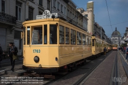Viennaslide-05819733 Brüssel, Tramwayparade '150 Jahre Tramway in Brüssel' am 1. Mai 2019 - Brussels, Parade '150 Years Tramway', May 1st, 2019