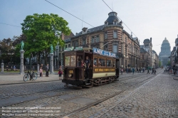 Viennaslide-05819751 Brüssel, Tramwayparade '150 Jahre Tramway in Brüssel' am 1. Mai 2019 - Brussels, Parade '150 Years Tramway', May 1st, 2019
