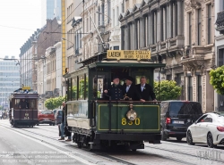 Viennaslide-05819780 Brüssel, Tramwayparade '150 Jahre Tramway in Brüssel' am 1. Mai 2019 - Brussels, Parade '150 Years Tramway', May 1st, 2019