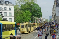 Viennaslide-05819796 Brüssel, Tramwayparade '150 Jahre Tramway in Brüssel' am 1. Mai 2019 - Brussels, Parade '150 Years Tramway', May 1st, 2019