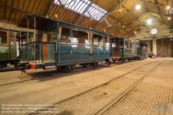 Viennaslide-05819936 Am 8. September 1887 wurde die mehrgleisige Nachbarschaftsbahnstrecke Schepdaal - Brüssel Ninoofsepoort in Betrieb genommen. Das Depot der Linie befindet sich in Schepdaal . Dieses Depot wurde ab dem 5. Mai 1962 als Nationalmuseum für die Nachbarschaftsbahnen genutzt. Bis 1968 diente das Depot noch als Straßenbahndepot für die Strecke Brüssel - Ninove (Linie Ni). Diese Straßenbahnlinie wurde am 21. Februar 1970 eingestellt.
1993 wurde das gesamte Gelände (Bahnhofsgebäude und Schuppen) geschützt. Das Museum wurde von Freiwilligen verwaltet und 1999 wegen Renovierungsarbeiten geschlossen. Zehn Jahre später, am 1. Juli 2009, wurde das Museum von der gemeinnützigen Organisation 