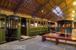 Viennaslide-05819943 Am 8. September 1887 wurde die mehrgleisige Nachbarschaftsbahnstrecke Schepdaal - Brüssel Ninoofsepoort in Betrieb genommen. Das Depot der Linie befindet sich in Schepdaal . Dieses Depot wurde ab dem 5. Mai 1962 als Nationalmuseum für die Nachbarschaftsbahnen genutzt. Bis 1968 diente das Depot noch als Straßenbahndepot für die Strecke Brüssel - Ninove (Linie Ni). Diese Straßenbahnlinie wurde am 21. Februar 1970 eingestellt.
1993 wurde das gesamte Gelände (Bahnhofsgebäude und Schuppen) geschützt. Das Museum wurde von Freiwilligen verwaltet und 1999 wegen Renovierungsarbeiten geschlossen. Zehn Jahre später, am 1. Juli 2009, wurde das Museum von der gemeinnützigen Organisation 