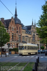 Viennaslide-05829101 Antwerpen Hafen, Straßenbahn am Bonapartedok // Antwerp, Harbour, Tramway along Bonapartedok