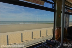 Viennaslide-05840904 Belgien, Kusttram Knokke-De Panne, Blick auf den Strand // Belgien, Kusttram Knokke-De Panne, View at the beach