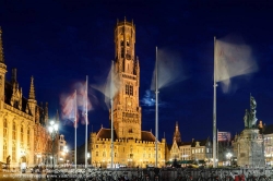 Viennaslide-05849117f Brügge, Grote Markt, Belfried - Bruges, Grote Markt, Belfried Tower