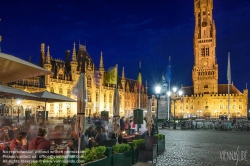 Viennaslide-05849119f Brügge, Grote Markt, Belfried - Bruges, Grote Markt, Belfried Tower