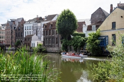 Viennaslide-05851103 Flandern, Ostflandern, Gent, Tourismusboot auf der Leie