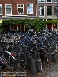 Viennaslide-05910206 Amsterdam, Fahrrad-Chaos