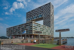 Viennaslide-05918305 Der Pontsteiger ist ein aufsehenerregendes Gebäude in Houthaven, dem aufstrebenden Amsterdamer Stadtteil am Wasser. Architekten: Van Rossum Raadgevende Ingenieurs