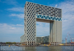 Viennaslide-05918308 Der Pontsteiger ist ein aufsehenerregendes Gebäude in Houthaven, dem aufstrebenden Amsterdamer Stadtteil am Wasser. Architekten: Van Rossum Raadgevende Ingenieurs