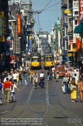 Viennaslide-05920201 Amsterdam, Leidsestraat, Straßenbahn, historische Aufnahme (1996) - Amsterdam, Leidsestraat, Tramway, historic Photo (1996)