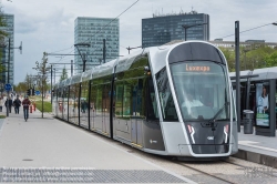 Viennaslide-05999169 Die Stater Tram (dt.: Städtische Straßenbahn) ist die Straßenbahn der luxemburgischen Hauptstadt Luxemburg, die am 10. Dezember 2017 eröffnet wurde. Die Straßenbahnlinie setzt Fahrzeuge des spanischen Unternehmens CAF (Construcciones y auxiliar de ferrocarriles), Urbos 3, ein.