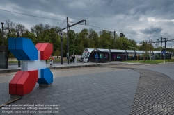 Viennaslide-05999173 Die Stater Tram (dt.: Städtische Straßenbahn) ist die Straßenbahn der luxemburgischen Hauptstadt Luxemburg, die am 10. Dezember 2017 eröffnet wurde. Die Straßenbahnlinie setzt Fahrzeuge des spanischen Unternehmens CAF (Construcciones y auxiliar de ferrocarriles), Urbos 3, ein.