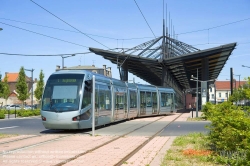 Viennaslide-05203901 Valenciennes, Denain, Station Espace Villars, moderne Straßenbahn - Valenciennes, Denain, Espace Villars, modern Tramway