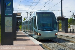 Viennaslide-05203908 Valenciennes, moderne Straßenbahn, Denain, Station Belllevue - Valenciennes, modern Tramway, Denain, Belllevue Station